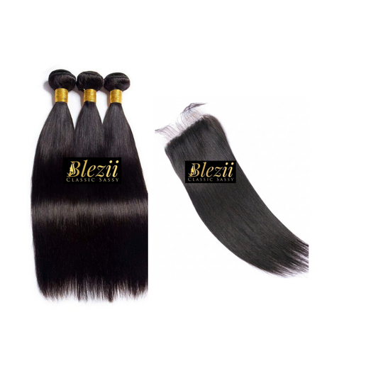 Virgin  Hair 3 Bundle and  5X5 HD Closure