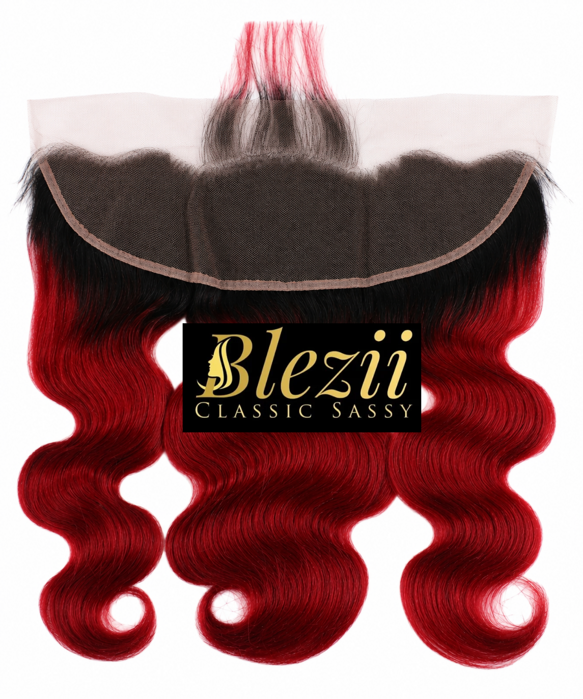 HD 13X6 Two Tone Ombre Burgundy Deep Red Virgin Frontal