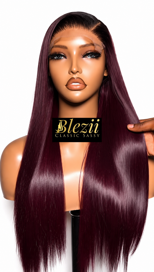 HD 13X6 Ombre Burgundy  Virgin Frontals Wig (250% Density)