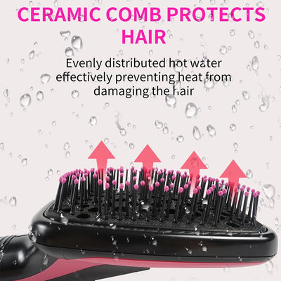 2 in 1 Multifunctional Hot Air Brush Comb Straightener