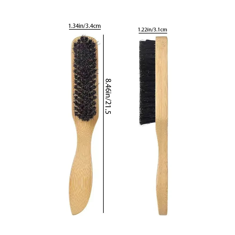 Boar Bristle Slick Back Hair Brush for Sleek Ponytail Bun