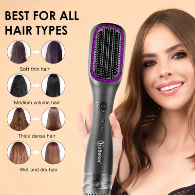 Hot Air Comb Styling Comb for Straight Curly Electric Hot Air Brush