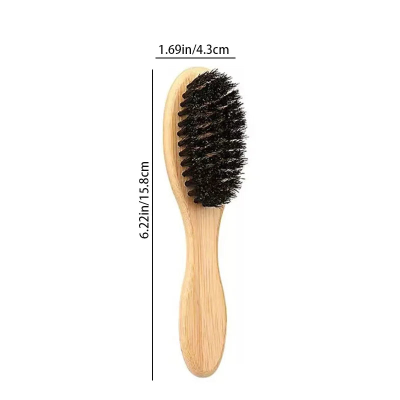 Boar Bristle Slick Back Hair Brush for Sleek Ponytail Bun