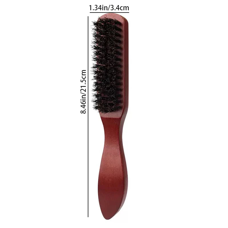 Boar Bristle Slick Back Hair Brush for Sleek Ponytail Bun