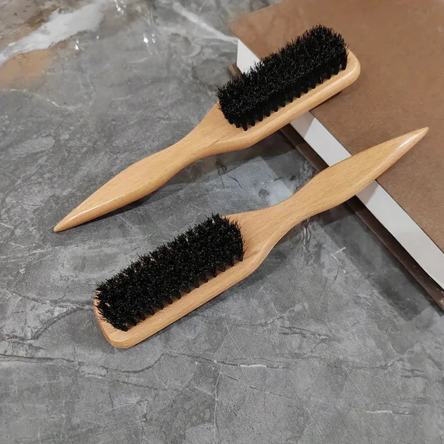 Boar Bristle Slick Back Hair Brush for Sleek Ponytail Bun