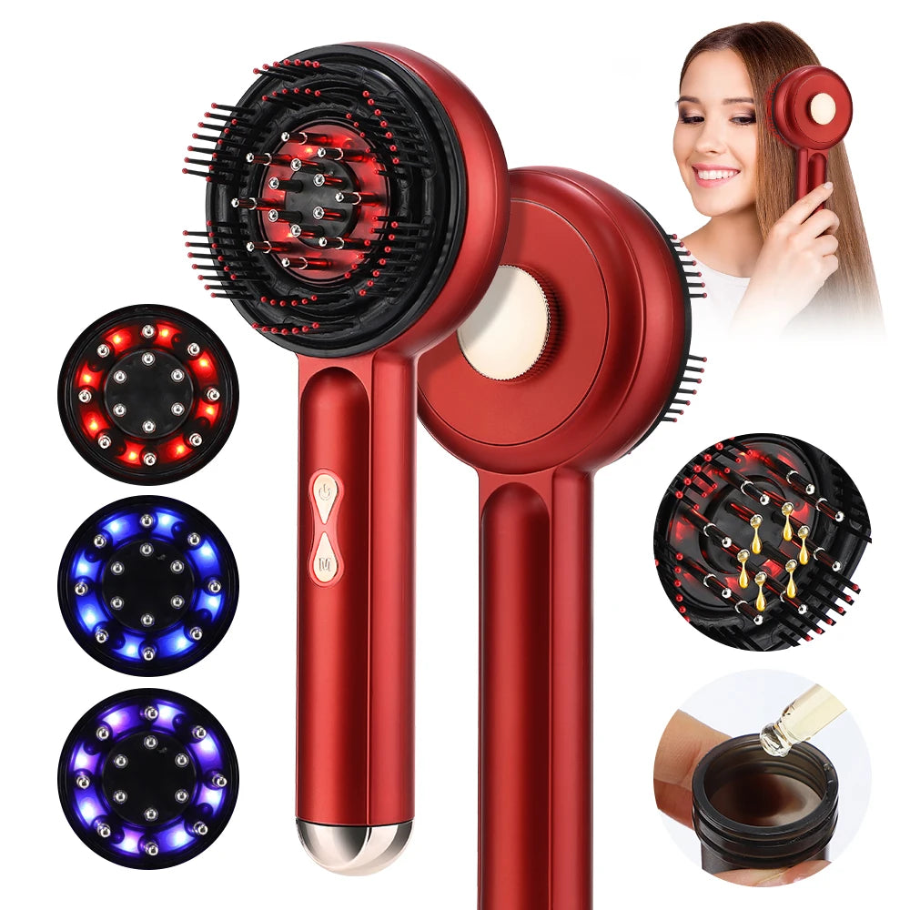 Electric Hair Regrowth Brush with Infrared Light Machine Acupoint Scalp Massage