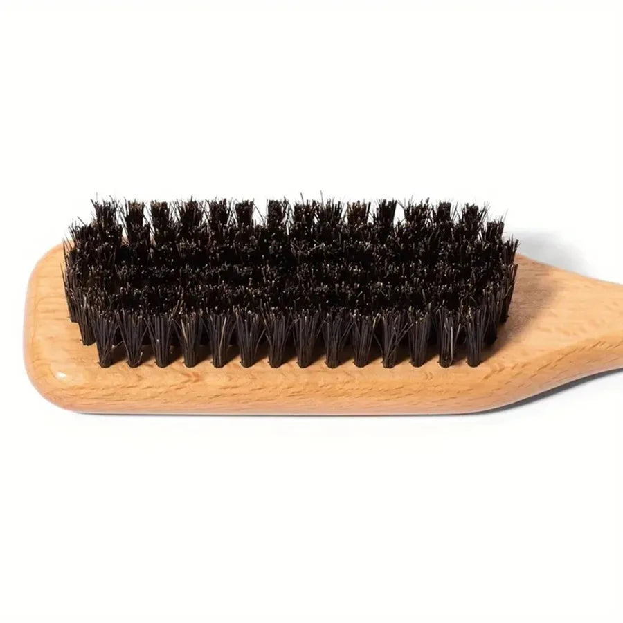 Boar Bristle Slick Back Hair Brush for Sleek Ponytail Bun