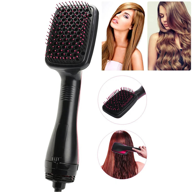 2 in 1 Multifunctional Hot Air Brush Comb Straightener