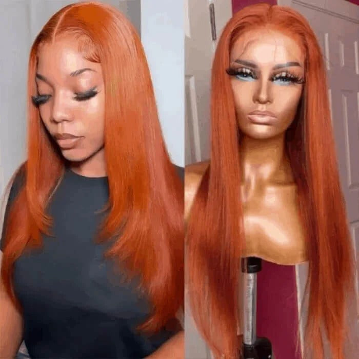 Ginger Straight 13x4 Lace Front Human Hair Wig for Women