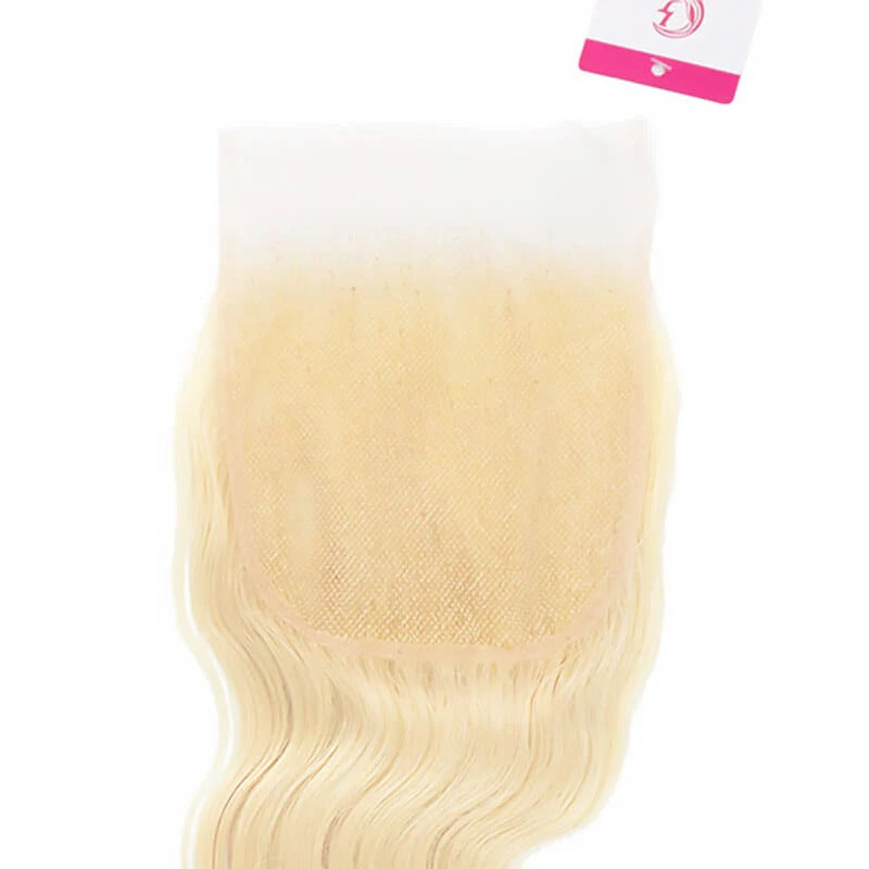 Human Hair Body Wave 5X5 Lace Closure Blonde