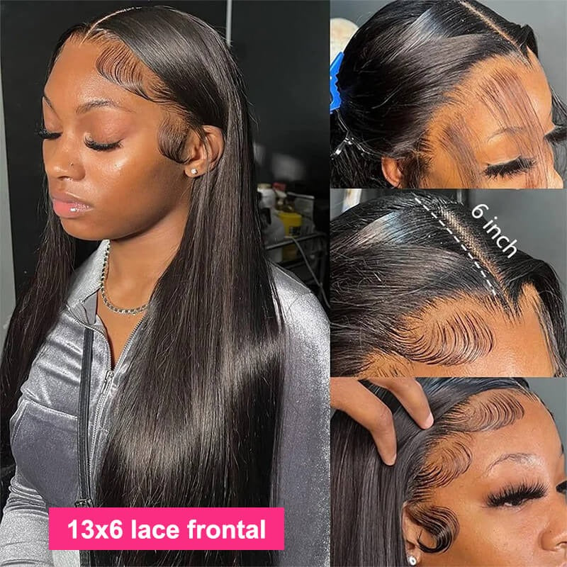 Malaysian Straight Lace Frontal Hairstyles 13x6 Virgin Hair
