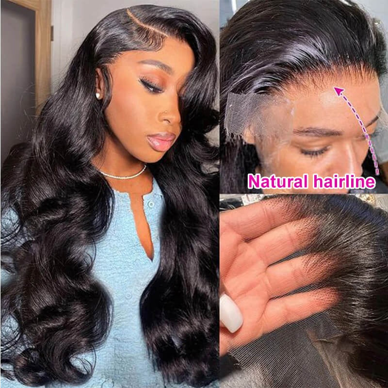 Body Wave Wear Go Glueless Lace Closure Wig 6x4 HD Lace with Natural Hairline