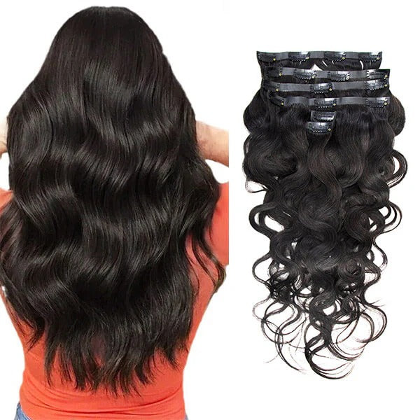 100 Human Hair Body Wave Seamless Clip In Hair Extensions