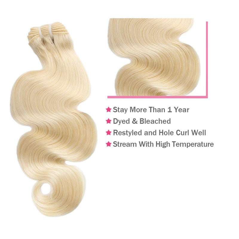 613 Honey Blonde body wave Virgin Human wavy hair bundles Deals