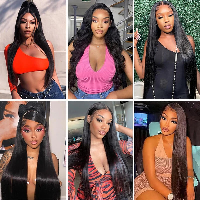 Malaysian Straight Lace Frontal Hairstyles 13x6 Virgin Hair