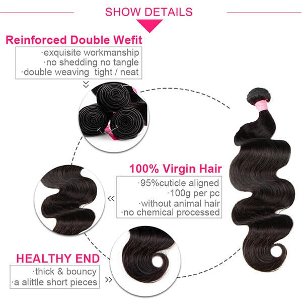 Best Frontal Lace And 4 Body Wave Bundles Human Hair Styles