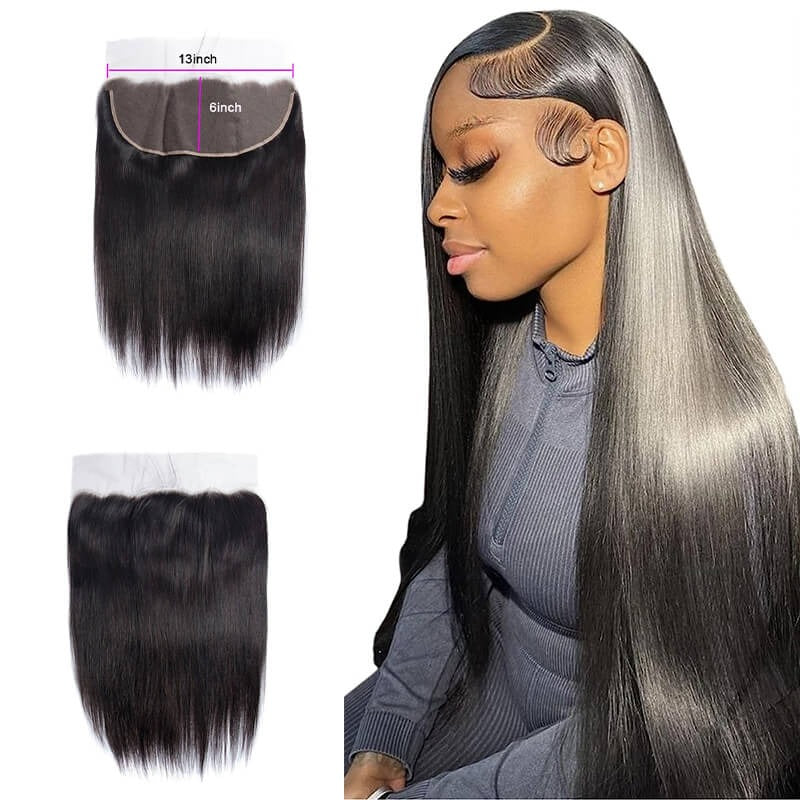 Malaysian Straight Lace Frontal Hairstyles 13x6 Virgin Hair