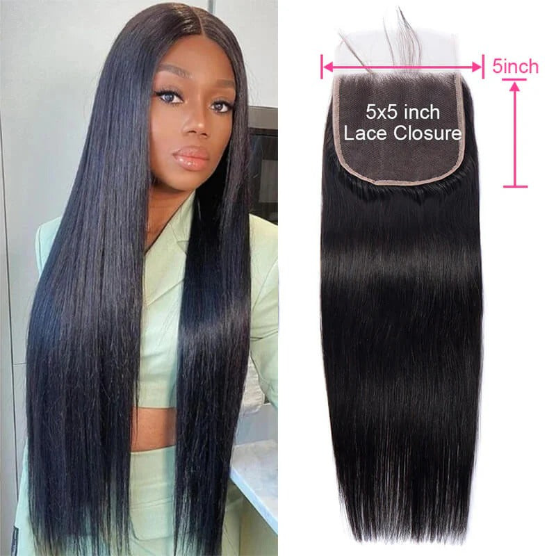 Melt 5X5 Hd Lace Closure Peruvian Straight Human Hair