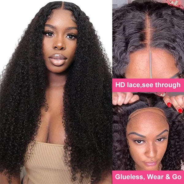 Cheap Glueless Curly Hd Lace Human Hair Wigs For Black Women