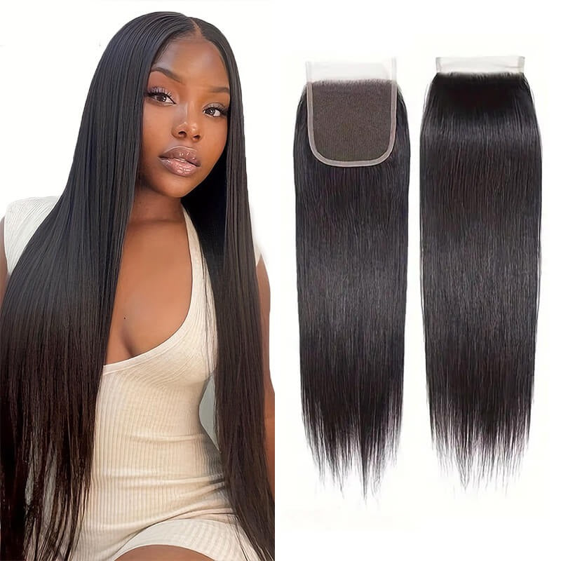 Best Beauty Supply Natural Lace Closure 4X4 Straight Sew In