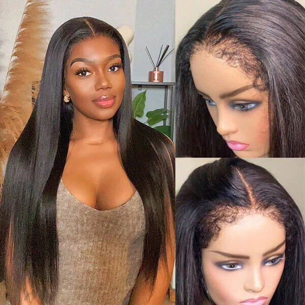 4C Edges Straight 5X5 Hd Lace Wig Human Hair