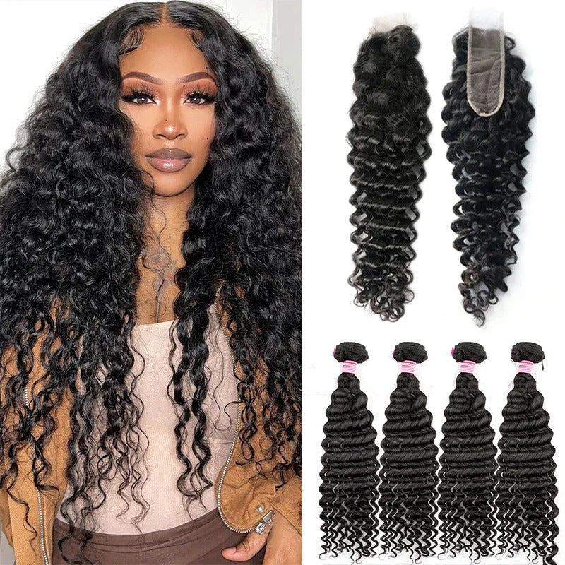 4 Bundles with 2x6 Closure Hair Deal -Fast Delivery
