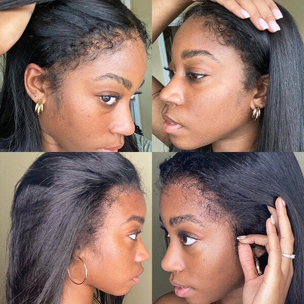 4C Edges 13X4 Hd Lace Front Wig Straight Human Hair