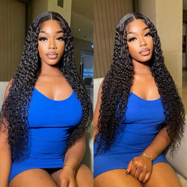 13x4 Lace Frontal With 3 Pcs Jerry Curl Hair Weave Deal