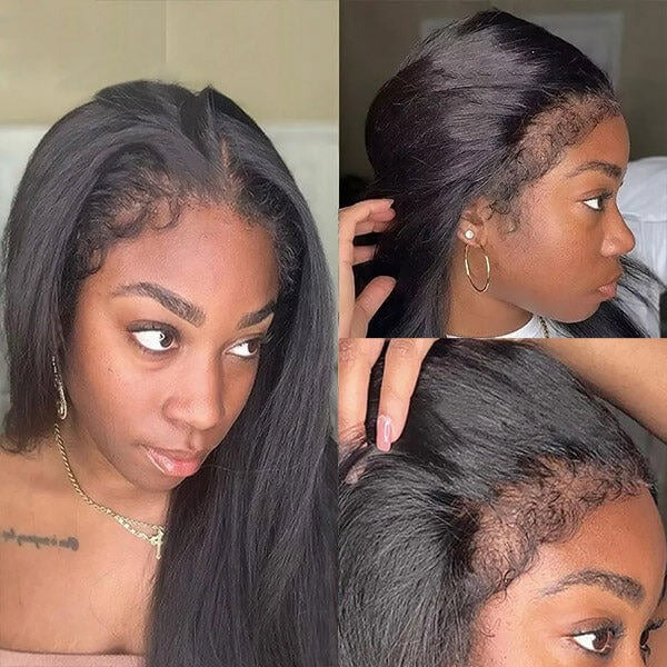 4C Edges 13X4 Hd Lace Front Wig Straight Human Hair