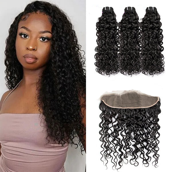 Human Hair Water Wave Bundles