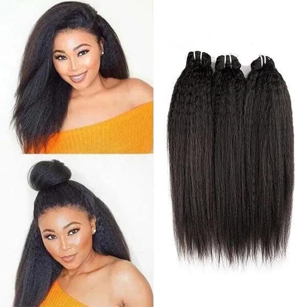 Luxury Kinky Straight 3 Hair Bundles Deals