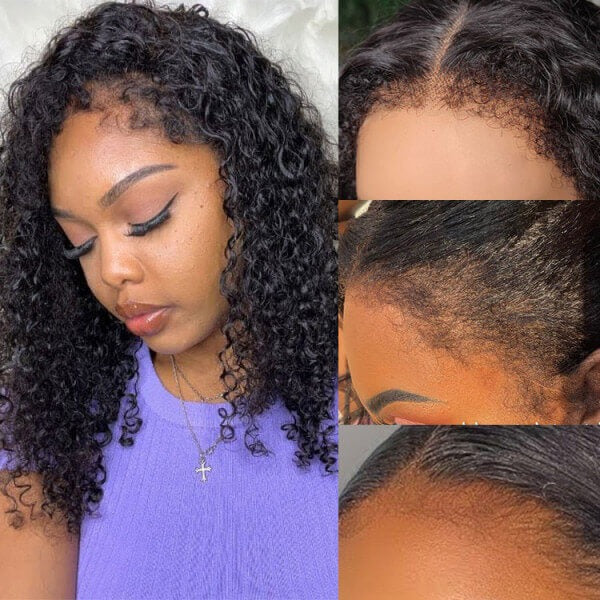 Curly 5X5 Hd Lace Human Hair Wig With 4C Edges Hairline