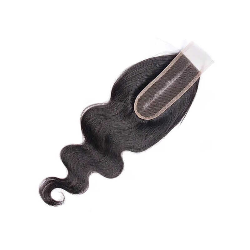 Body Wave Hair 2x6 Lace Closure Middle Part Human Hair
