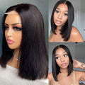 SDD Blunt Cut 2x6 Transparetns Lace Bob Wig #1B 200%