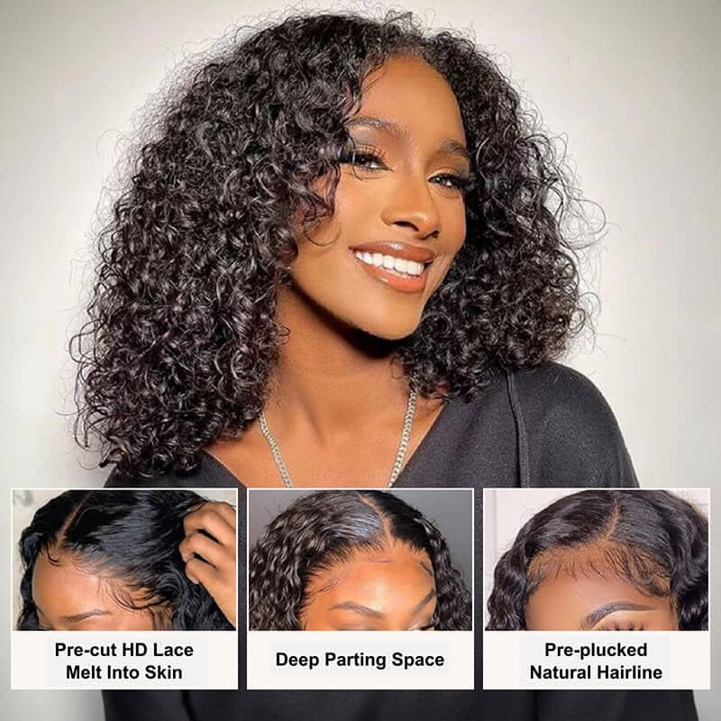 Wear Go Jerry Curly 13x4 Hd Lace Front Glueless Wigs Pre Cut Lace with Natural Hairline
