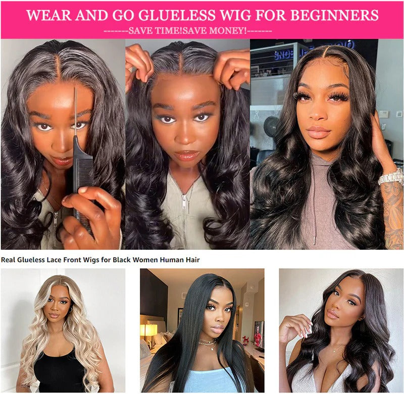 Wear And Go Glueless Body Wave 5X5 Undetectable Lace Wig Store
