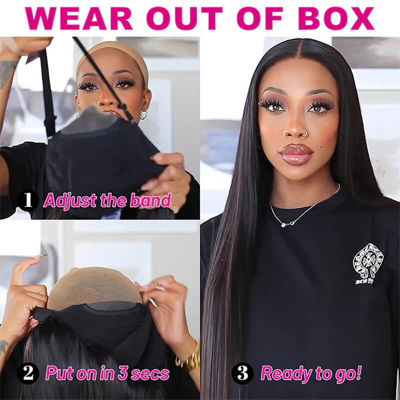 Wear Go Body Wave 13x4 Lace Front Wigs Pre Cut HD Lace Glueless Wig Natural Hairline