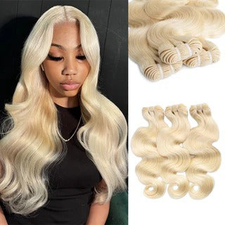 613 Honey Blonde body wave Virgin Human wavy hair bundles Deals