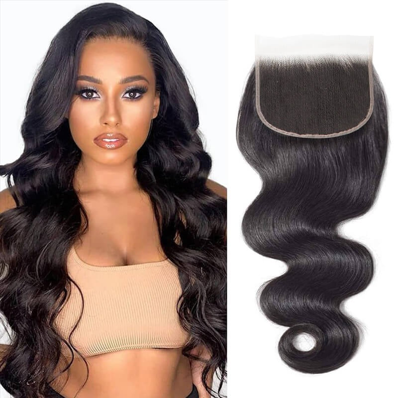 Body wave 6*4 Lace HD Closure Natural Color Human Hair