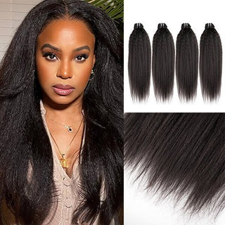 All Kinky Straight Virgin Hair 4 Bundle Deals