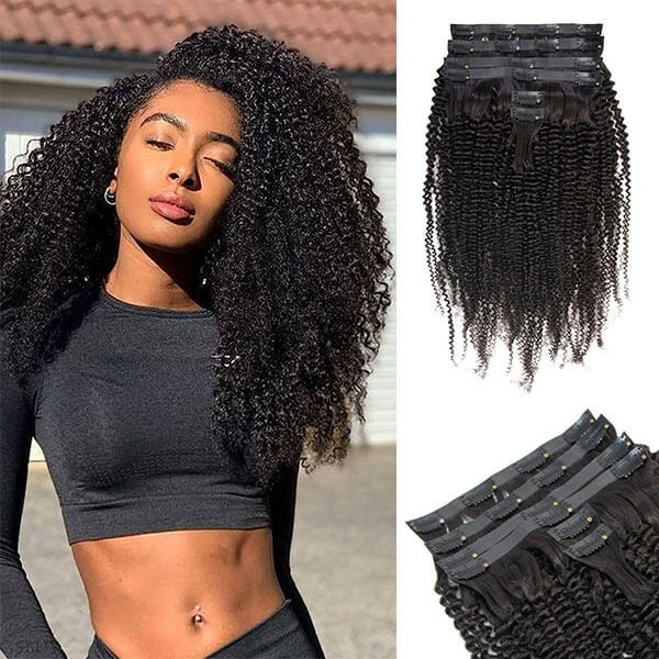 Natural Curly Hair Extensions Seamless Clip In Near Me