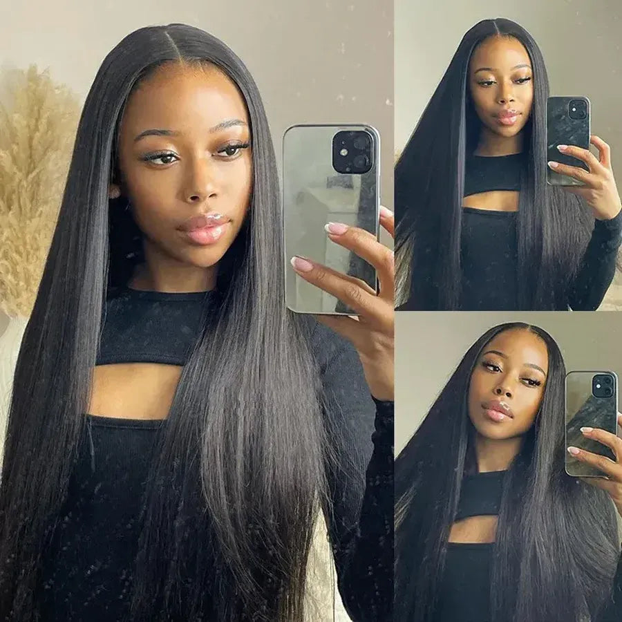 【Middle Part】2x6 Lace Closure Straight Wig Affordable Price