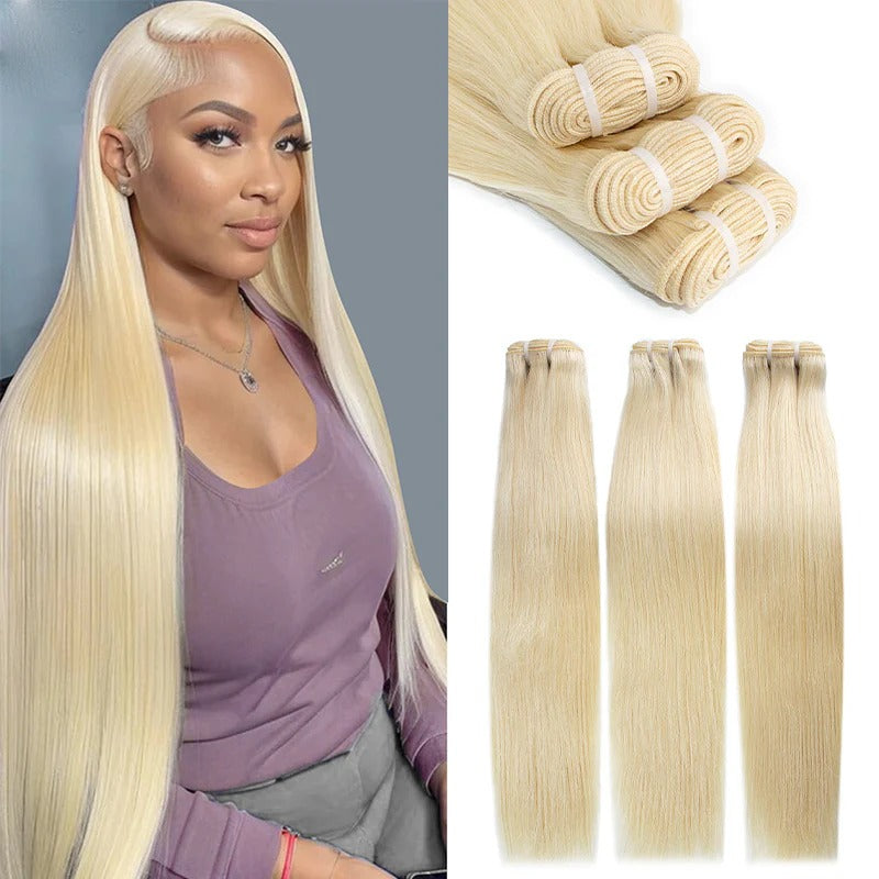 Bone straight 613 Blonde Virgin Human hair bundles Deals