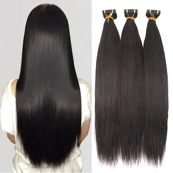 Best Tape In Hair Extensions 100G #1B Natural Straight