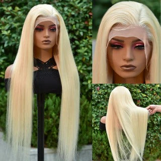13x4 613 Transparent Lace Front Wig Human Hair 180% Density Straight Wigs