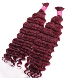 #99J Color Burmese Human Hair Bulk For Braiding