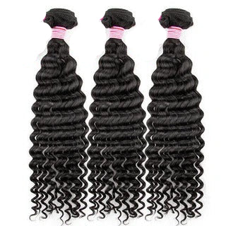 High-Quality Human Hair Deep Wave Bundles