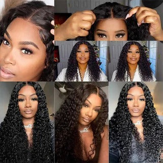 Deep Wave Glueless 4X4 Hd Lace Closure Wigs Near Me