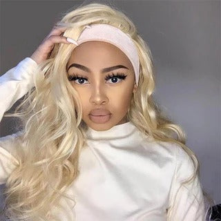 Blonde Body Wave Headband Wig Human Hair Near Me