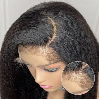 4C Edges 5X5 Hd Lace Kinky Straight Wig For Sale
